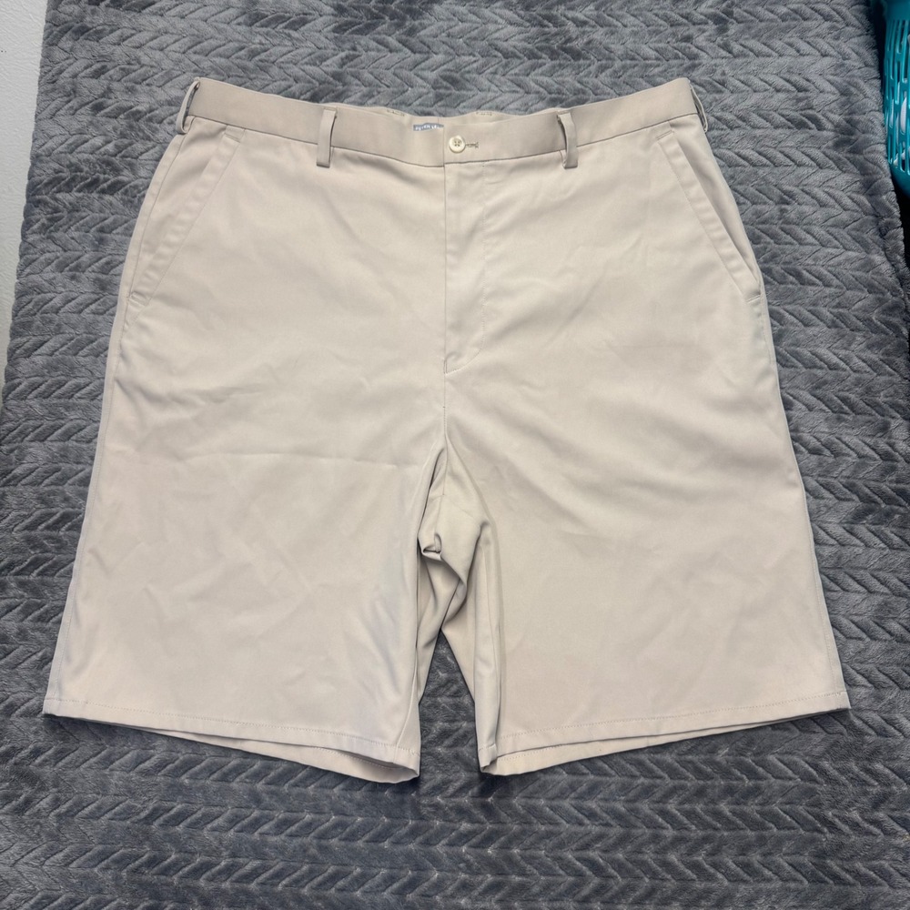 Peter‎ Millar Crown Sport 38 Khaki Tan Wicking Performance Golf Shorts (1563)